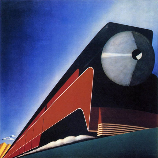 Detail Of Southern Pacific New Daylight 1930s | Best of 1930s Ad and Cover Art