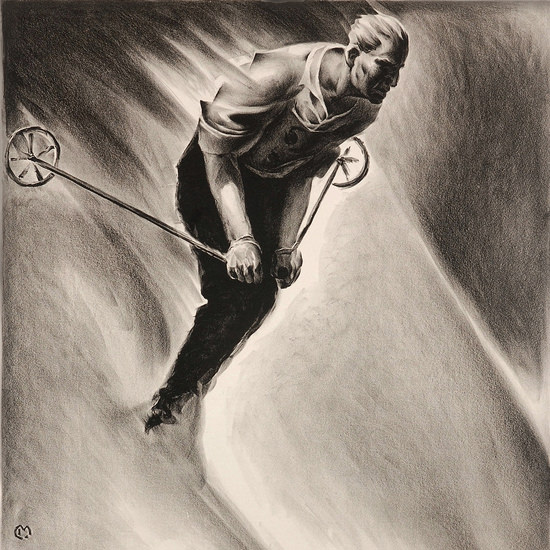 Detail Of St Moritz Engadin Olympic Winter Games 1928 | Best of 1920s Ad and Cover Art