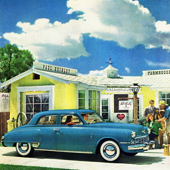 Detail Of Studebaker Land Cruiser 1948 Postwar Car | Best of Vintage Ad Art 1891-1970