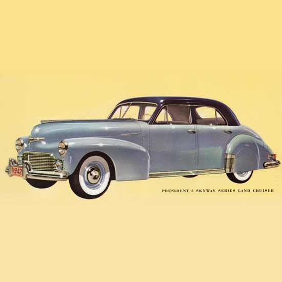 Detail Of Studebaker President 8 Skyway Land Cruiser 1942 | Best of 1940s Ad and Cover Art