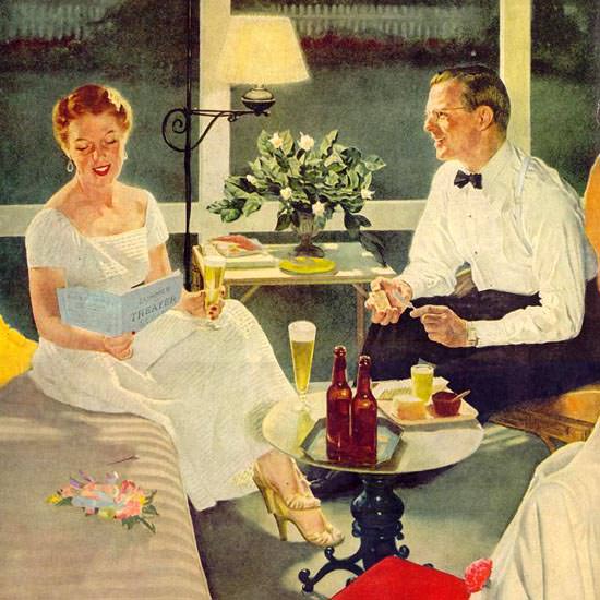 Detail Of US Brewers Foundation Beer Happy Hour 1953 | Best of 1950s Ad and Cover Art