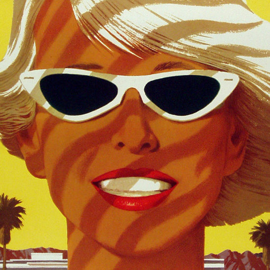 Detail Of United Air Lines Southern California Girl 1955 B | Best of Vintage Ad Art 1891-1970