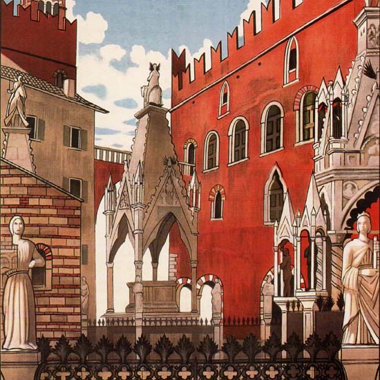Detail Of Verona Italy Italia | Best of Vintage Ad Art 1891-1970