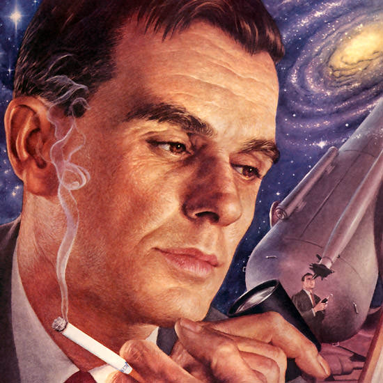 Detail Of Victory Cigar Space Universe Cigarettes 1959 | Best of Vintage Ad Art 1891-1970