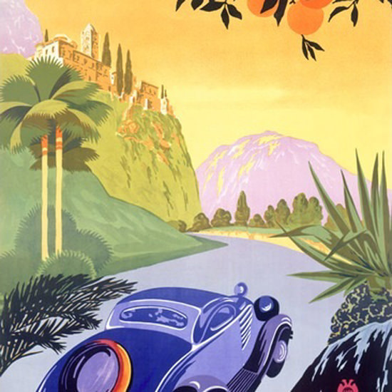 Detail Of Visitez La Grece En Auto Visit Greece By Car | Best of Vintage Ad Art 1891-1970