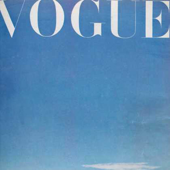 Detail Of Vogue Cover Copyright 1945 Blue Sky | Best of 1940s Ad and Cover Art