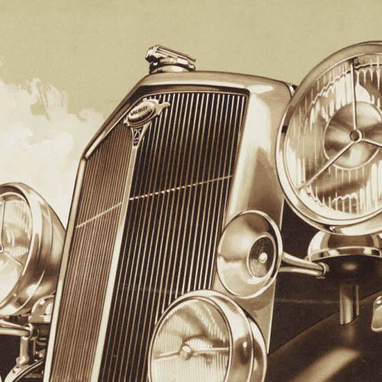 Detail Of Wolseley Drop Head Coupe 1939 | Best of Vintage Ad Art 1891-1970