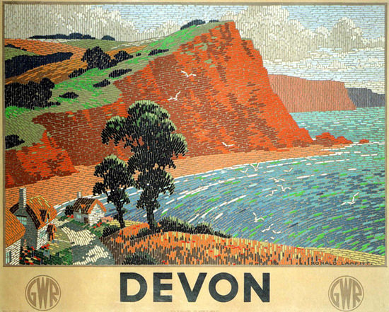 Devon GWR Ronald Lampitt 1936 | Vintage Travel Posters 1891-1970