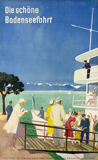 Die Schöne Bodenseefahrt 1950 Lake Constance | Vintage Travel Posters 1891-1970
