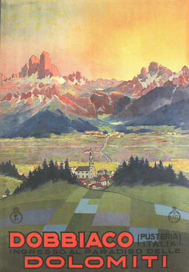 Dobbiaco Pusteria Dolomiti Dolomite Alps Italia | Vintage Travel Posters 1891-1970