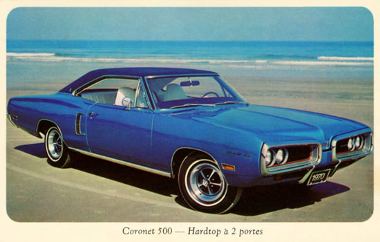 Dodge Coronet 500 1970 On The Beach | Vintage Cars 1891-1970