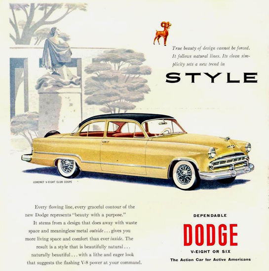 Dodge Coronet V-Eight Club Coupe 1953 | Vintage Cars 1891-1970