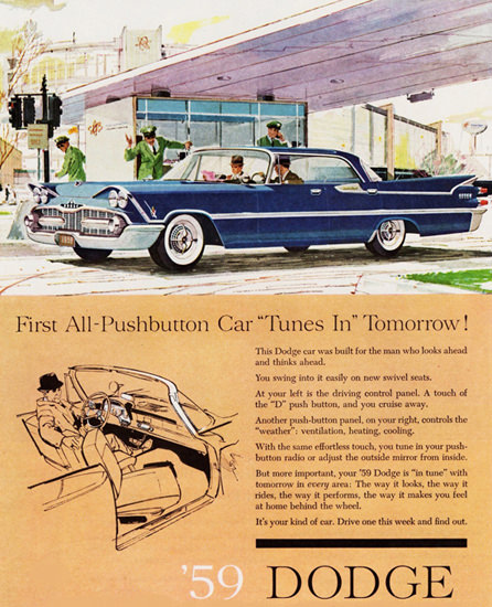 Dodge Royal Lancer  1959 Pushbutton Tunes In | Vintage Cars 1891-1970