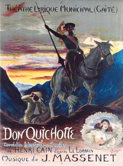 Don Quichotte Theatre Lyrique Municipal | Vintage Ad and Cover Art 1891-1970