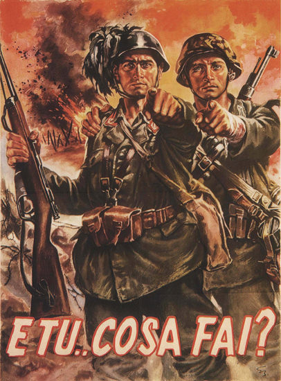 E tu Cosa Fai Italy Italia | Vintage War Propaganda Posters 1891-1970