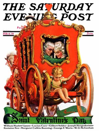 EM Jackson Saturday Evening Post Saint Valentines Day 1928_02_11 | The Saturday Evening Post Graphic Art Covers 1892-1930
