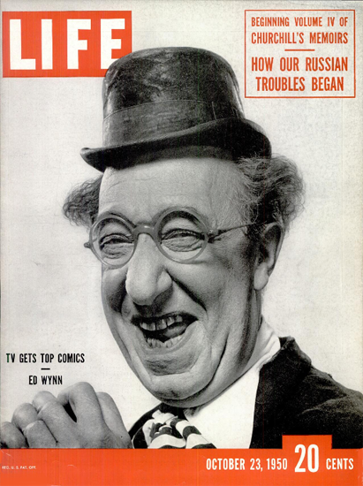 Ed Wynn TV gets Top Comics 23 Oct 1950 Copyright Life Magazine | Life Magazine BW Photo Covers 1936-1970