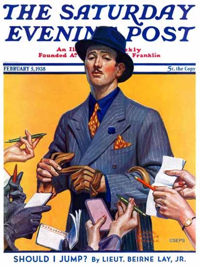 Edgar Franklin Wittmack Saturday Evening Post Movie Idol 1938_02_05 | The Saturday Evening Post Graphic Art Covers 1931-1969