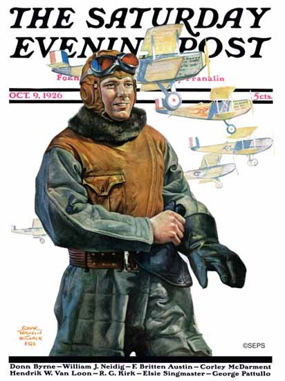 Edgar Franklin Wittmack Saturday Evening Post The Pilot 1926_10_09 | The Saturday Evening Post Graphic Art Covers 1892-1930