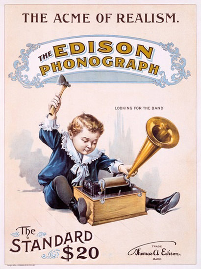 Edison Phonograph Standard The Acme Realism | Vintage Ad and Cover Art 1891-1970