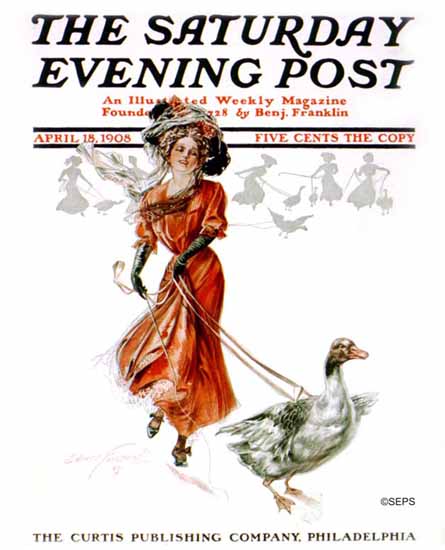 Edmund Frederick Saturday Evening Post Cover 1908_04_18 | The Saturday Evening Post Graphic Art Covers 1892-1930