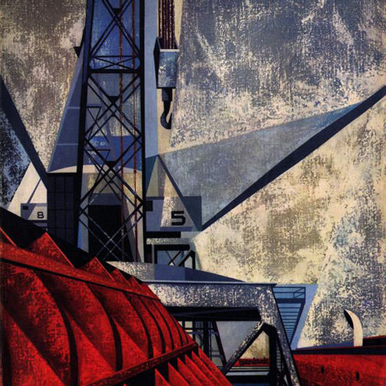 Edmund Lewandowski Fortune Magazine August 1951 Copyright crop | Best of Vintage Cover Art 1900-1970