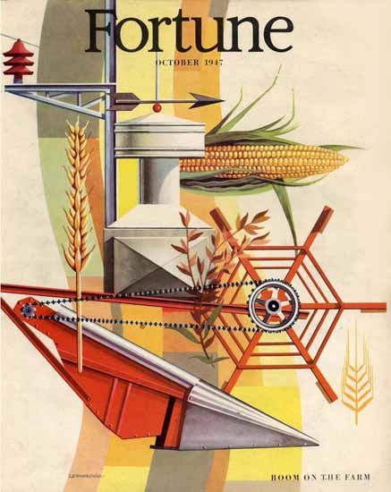 Edmund Lewandowski Fortune Magazine October 1947 Copyright | Fortune Magazine Graphic Art Covers 1930-1959