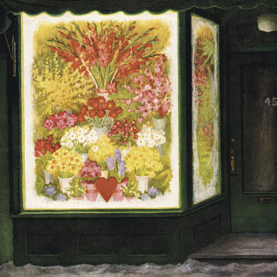 Edna Eicke The New Yorker 1953_02_14 Copyright crop | Best of Vintage Cover Art 1900-1970