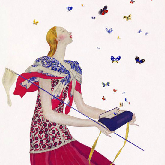 Eduardo Garcia Benito Vogue Cover 1924-02-01 Copyright crop | Best of 1920s Ad and Cover Art