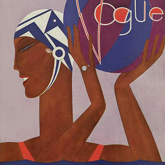Eduardo Garcia Benito Vogue Cover 1927-06-15 Copyright crop | Best of Vintage Cover Art 1900-1970