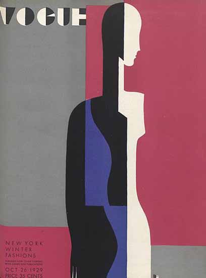 Eduardo Garcia Benito Vogue Cover 1929-10-26 Copyright | Vogue Magazine Graphic Art Covers 1902-1958