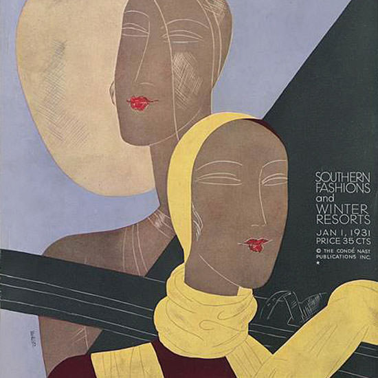 Eduardo Garcia Benito Vogue Cover 1931-01-01 Copyright crop | Best of 1930s Ad and Cover Art