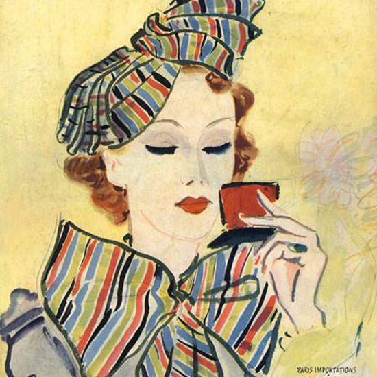 Eduardo Garcia Benito Vogue Cover 1935-10-01 Copyright crop | Best of Vintage Cover Art 1900-1970