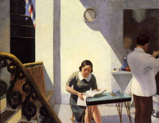Edward Hopper Barber Shop 1931 | Edward Hopper Paintings, Aquarelles, Illustrations, Ads 1900-1966