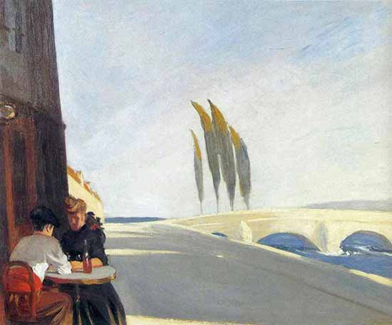 Edward Hopper Bistro 1909 | Edward Hopper Paintings, Aquarelles, Illustrations, Ads 1900-1966