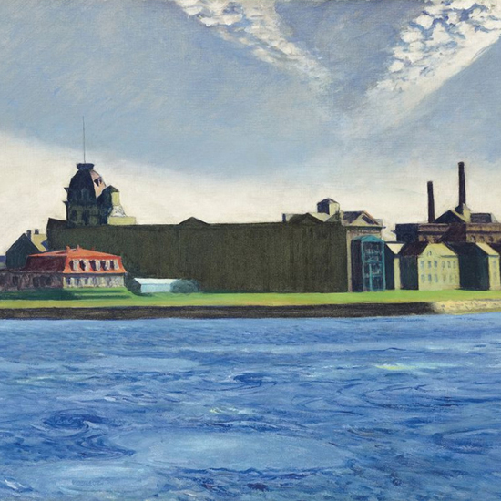 Edward Hopper Blackwells Island 1928 crop | Edward Hopper Paintings, Aquarelles, Illustrations, Ads 1900-1966