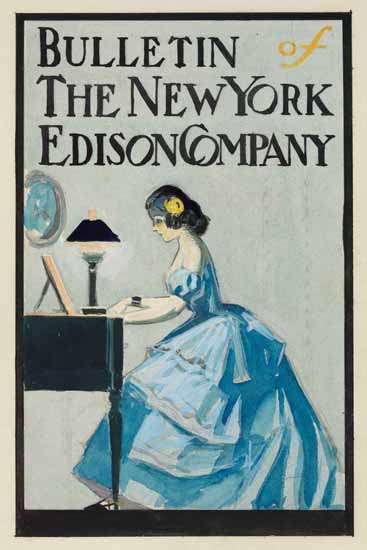 Edward Hopper Bulletin of the New York Edison Company 1907 A | Edward Hopper Paintings, Aquarelles, Illustrations, Ads 1900-1966