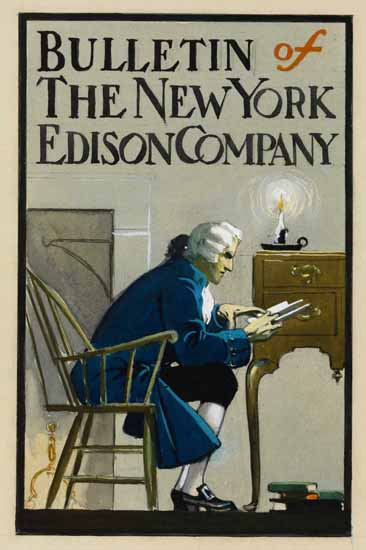 Edward Hopper Bulletin of the New York Edison Company 1907 B | Edward Hopper Paintings, Aquarelles, Illustrations, Ads 1900-1966