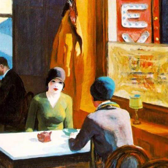 Edward Hopper Chop Suey 1929 crop | Edward Hopper Paintings, Aquarelles, Illustrations, Ads 1900-1966