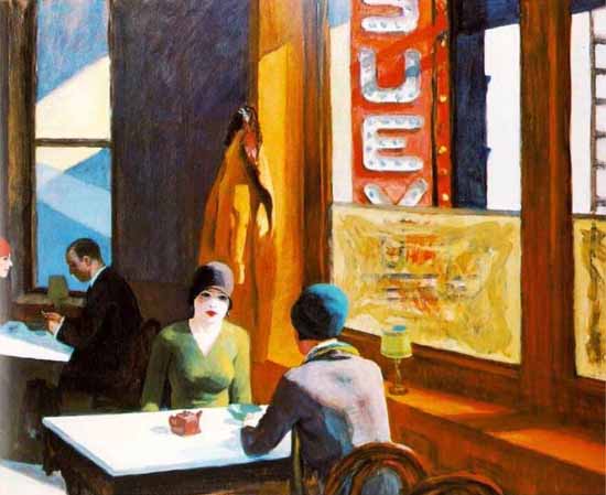 Edward Hopper Chop Suey 1929 | Edward Hopper Paintings, Aquarelles, Illustrations, Ads 1900-1966