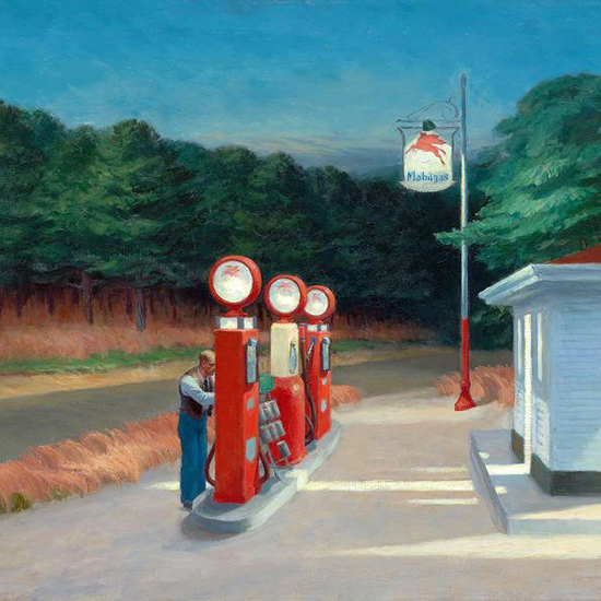Edward Hopper Gas 1940 crop B | Edward Hopper Paintings, Aquarelles, Illustrations, Ads 1900-1966