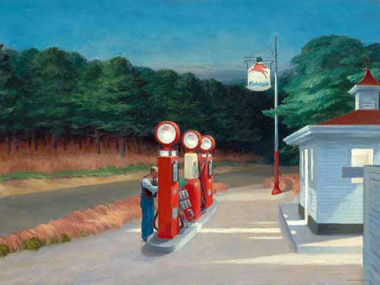 Edward Hopper Gas 1940 | Edward Hopper Paintings, Aquarelles, Illustrations, Ads 1900-1966