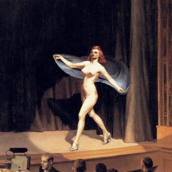 Edward Hopper Girlie Show 1941 crop A | Edward Hopper Paintings, Aquarelles, Illustrations, Ads 1900-1966