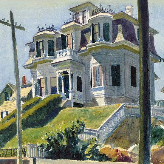 Edward Hopper Haskells House 1924 crop | Edward Hopper Paintings, Aquarelles, Illustrations, Ads 1900-1966