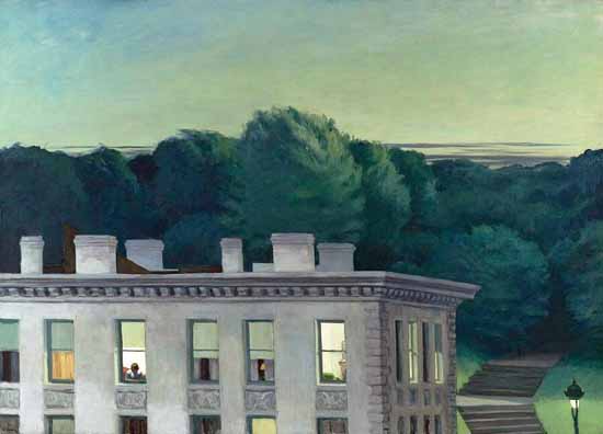 Edward Hopper House at Dusk 1935 | Edward Hopper Paintings, Aquarelles, Illustrations, Ads 1900-1966
