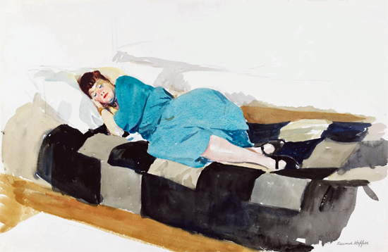 Edward Hopper Jo Sleeping 1924 | Edward Hopper Paintings, Aquarelles, Illustrations, Ads 1900-1966
