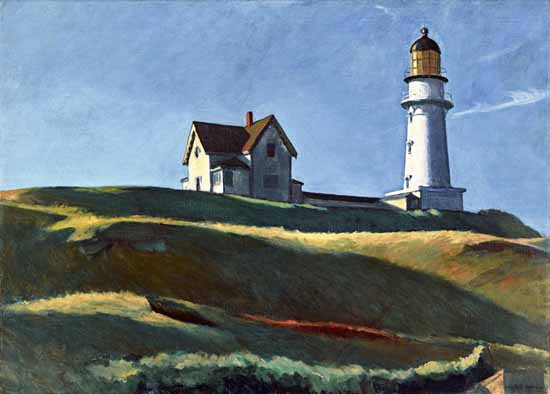 Edward Hopper Lighthouse Hill 1927 | Edward Hopper Paintings, Aquarelles, Illustrations, Ads 1900-1966