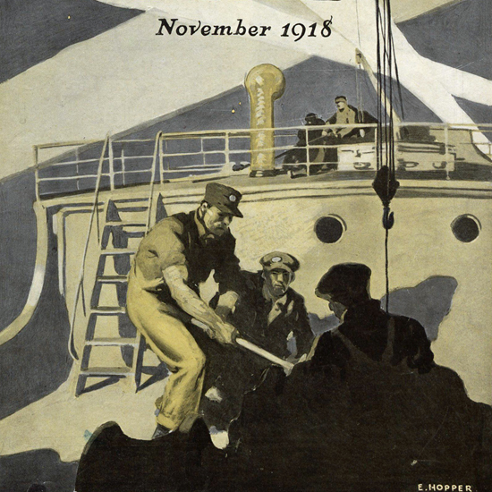 Edward Hopper Morse Dry Dock Dial 11-1918 crop | Edward Hopper Paintings, Aquarelles, Illustrations, Ads 1900-1966