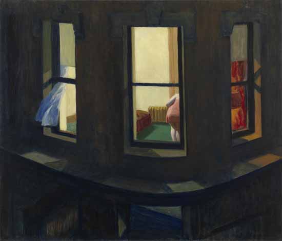 Edward Hopper Night Windows 1928 | Edward Hopper Paintings, Aquarelles, Illustrations, Ads 1900-1966