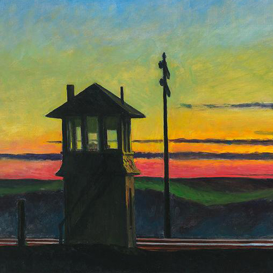 Edward Hopper Railroad Sunset 1929 crop C | Edward Hopper Paintings, Aquarelles, Illustrations, Ads 1900-1966